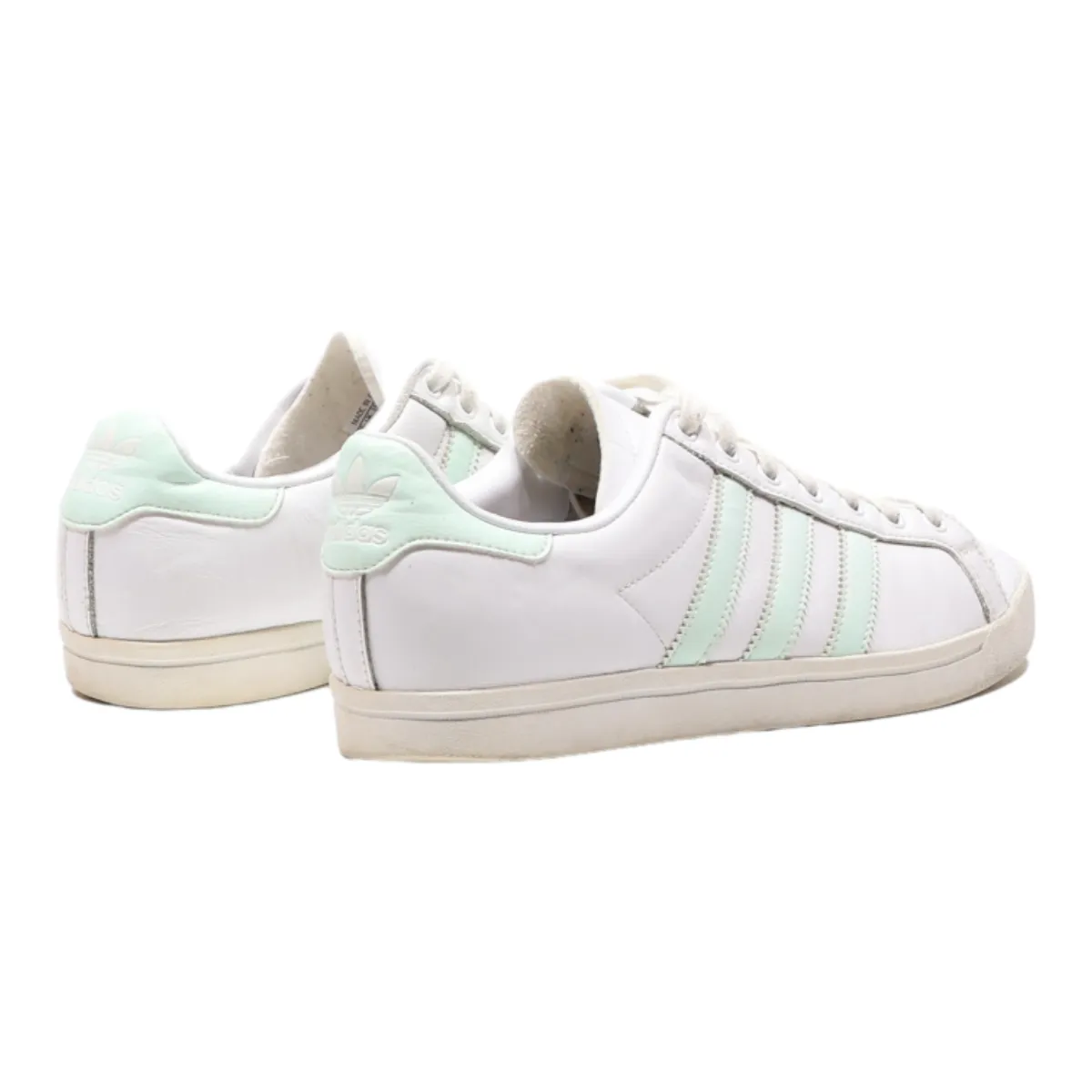 ADIDAS Coast Star Low Top Trainers White Leather Womens UK 6.5
