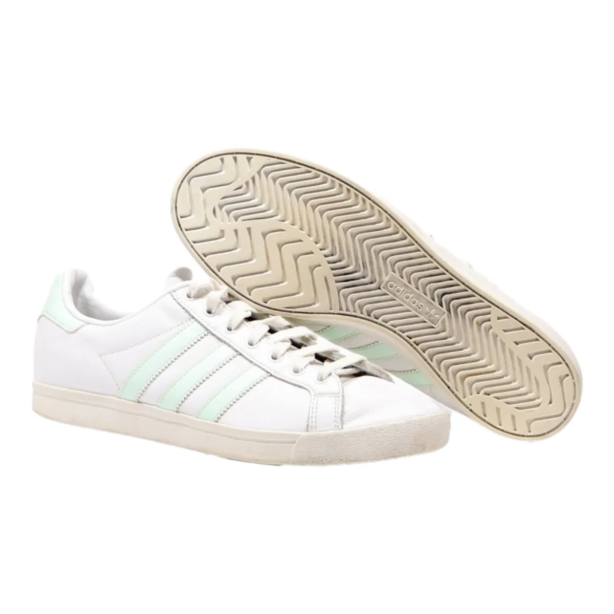 ADIDAS Coast Star Low Top Trainers White Leather Womens UK 6.5