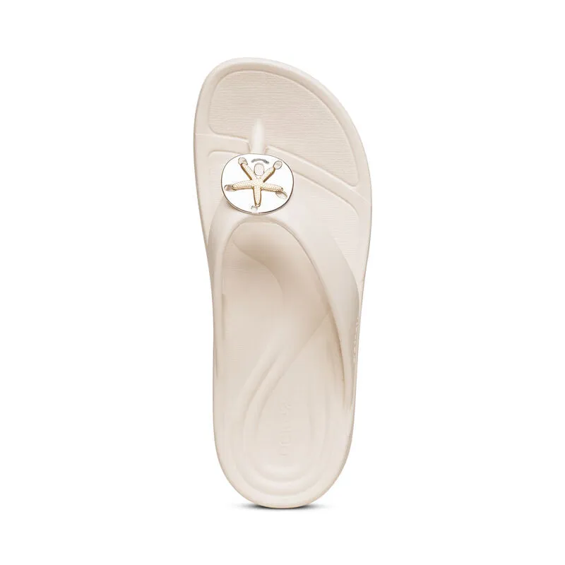 Aetrex Women’s Maui Starfish Ivory