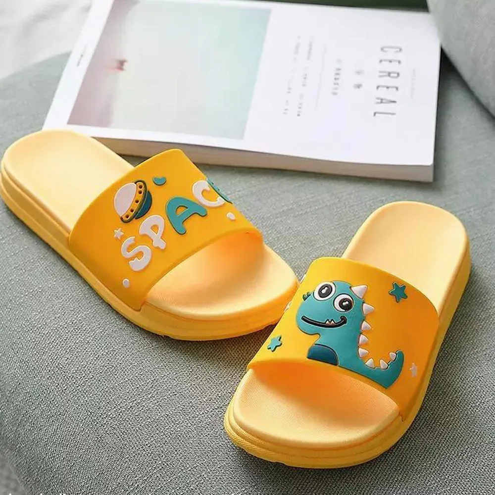 AFN Green Dino Yellow Slippers 3268