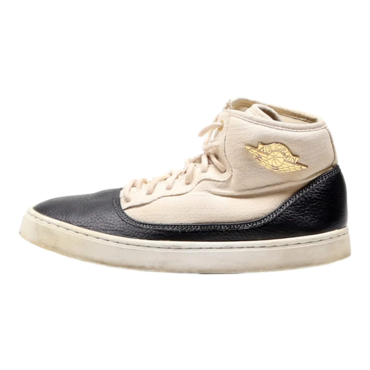 AIR JORDAN High Top Trainers Cream Synthetic Girls UK 6.5