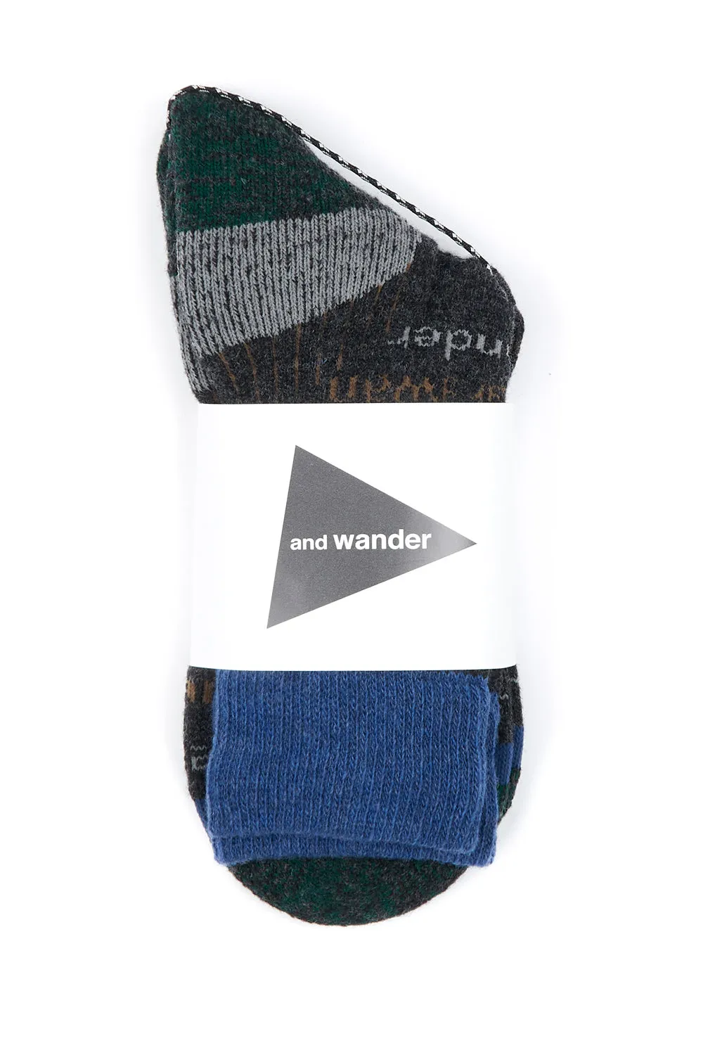 And Wander Wool Socks - Charcoal
