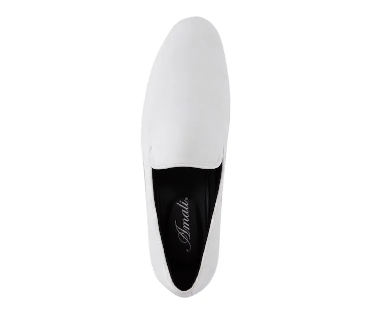 Aries Velvet Elegance Loafers Men’s White Vegan Velvet