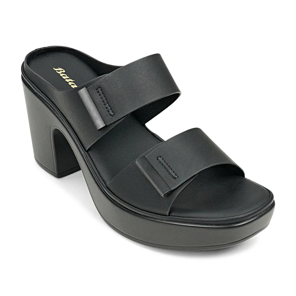 BATA (WOMEN) BELLE LADIES SANDALS MID HILL SLIP ON