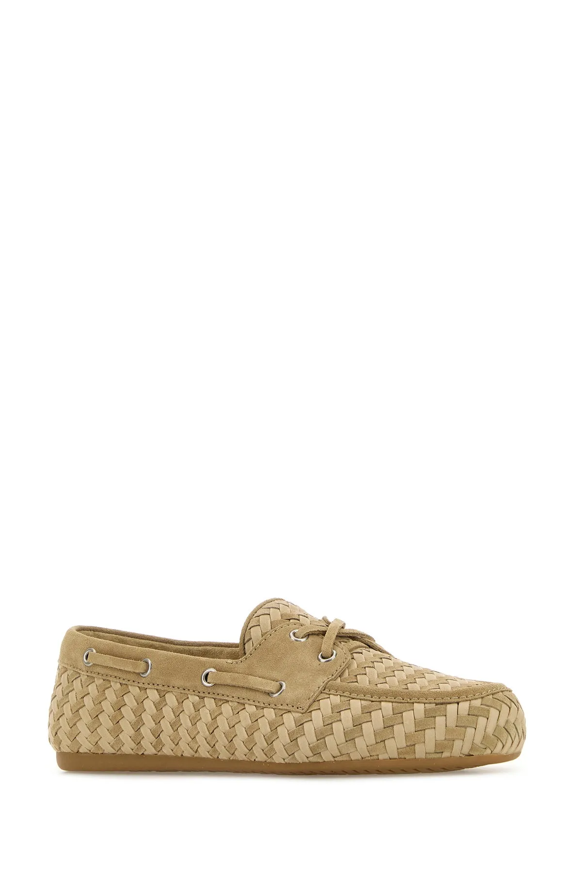 Beige suede loafers