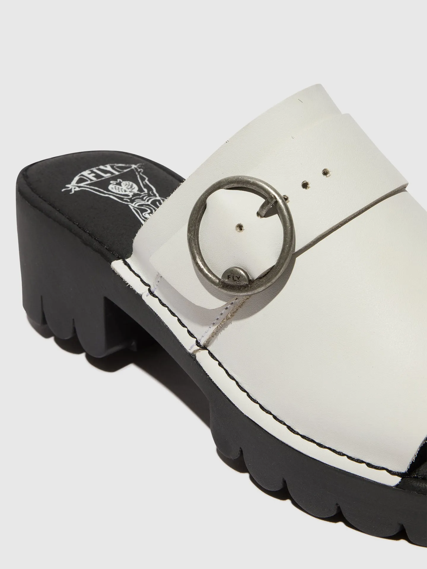 Buckle Mules EPLE519FLY OFFWHITE