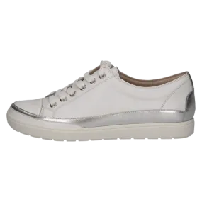 Caprice G fitting M Ladies White/Silver Trainers Leather 23654 42 133
