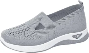 Cathalem Orthopedic Shoes for Women Slip on Sneakers Shoes Women's Woven Orthopedic Breathable Soft Sole Shoes
