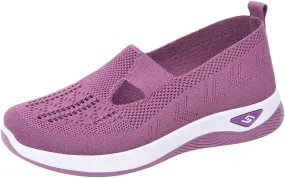 Cathalem Orthopedic Shoes for Women Slip on Sneakers Shoes Women's Woven Orthopedic Breathable Soft Sole Shoes