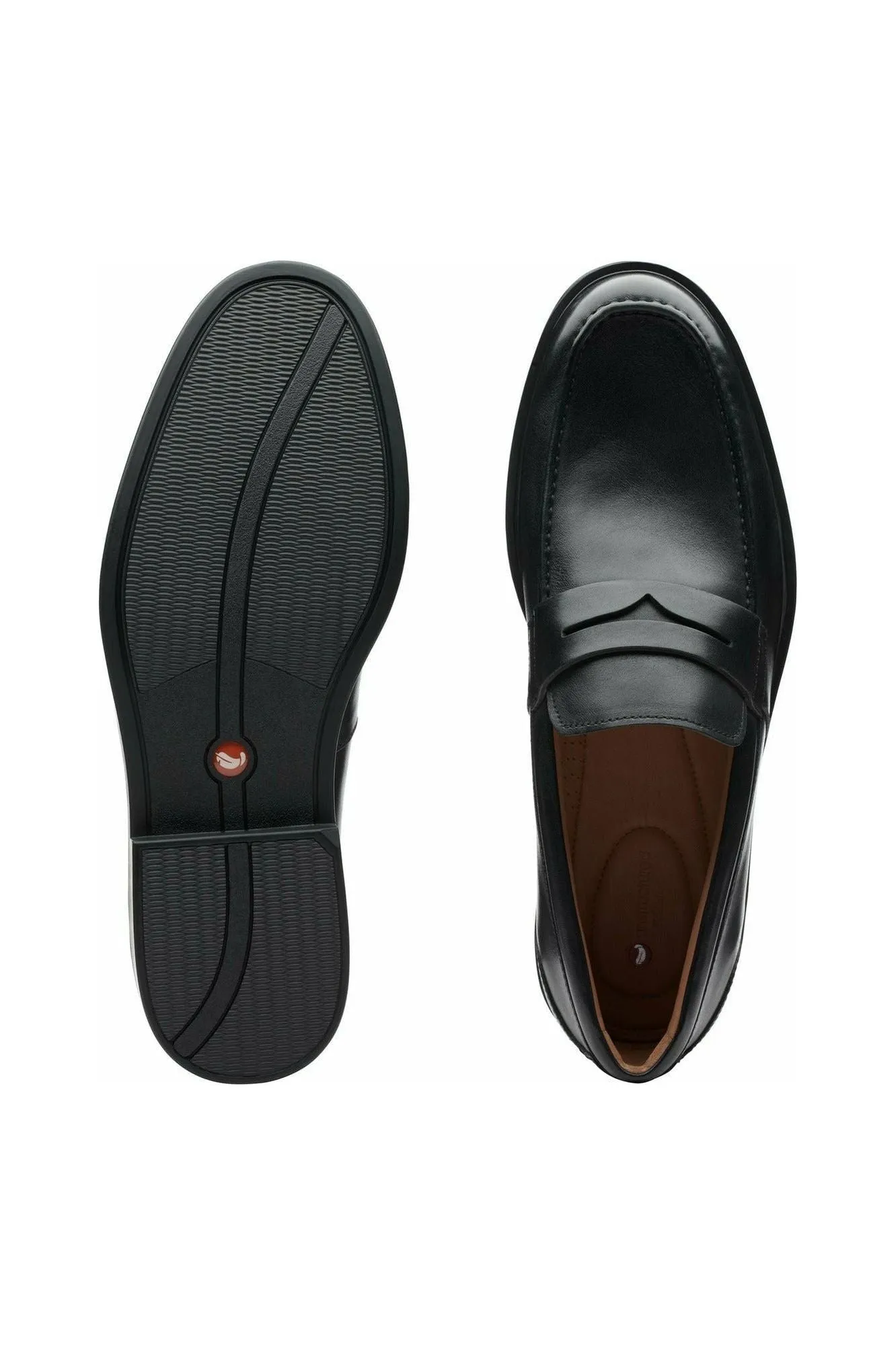 Clarks Un Aldric Step black leather