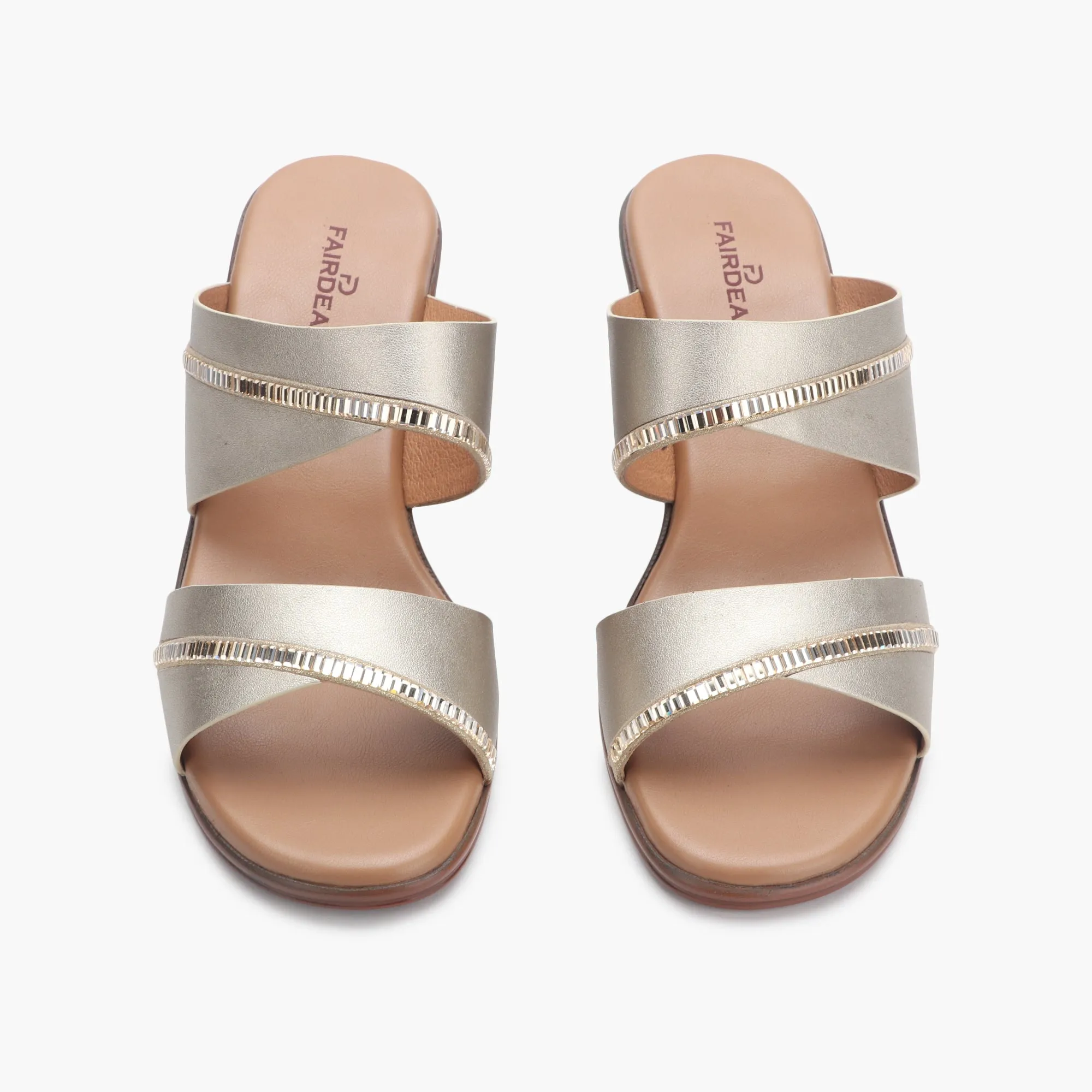 Double Strap Block Heel Sandals