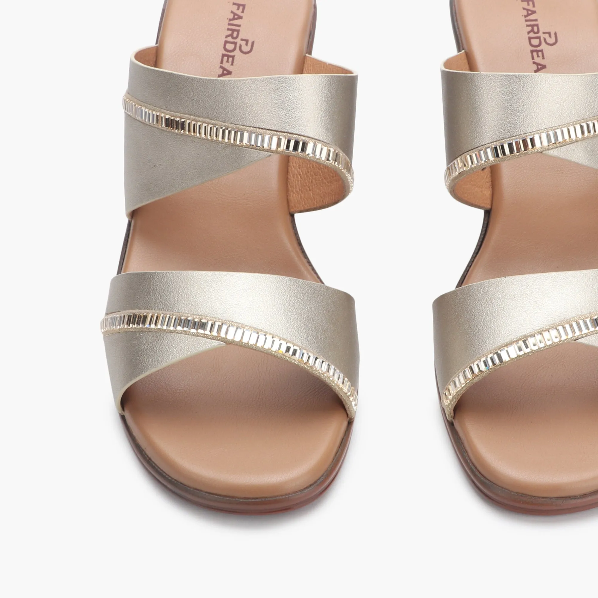 Double Strap Block Heel Sandals