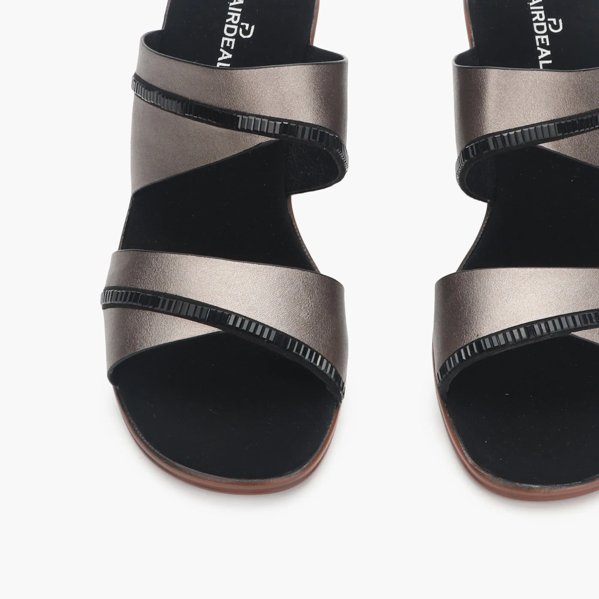 Double Strap Block Heel Sandals