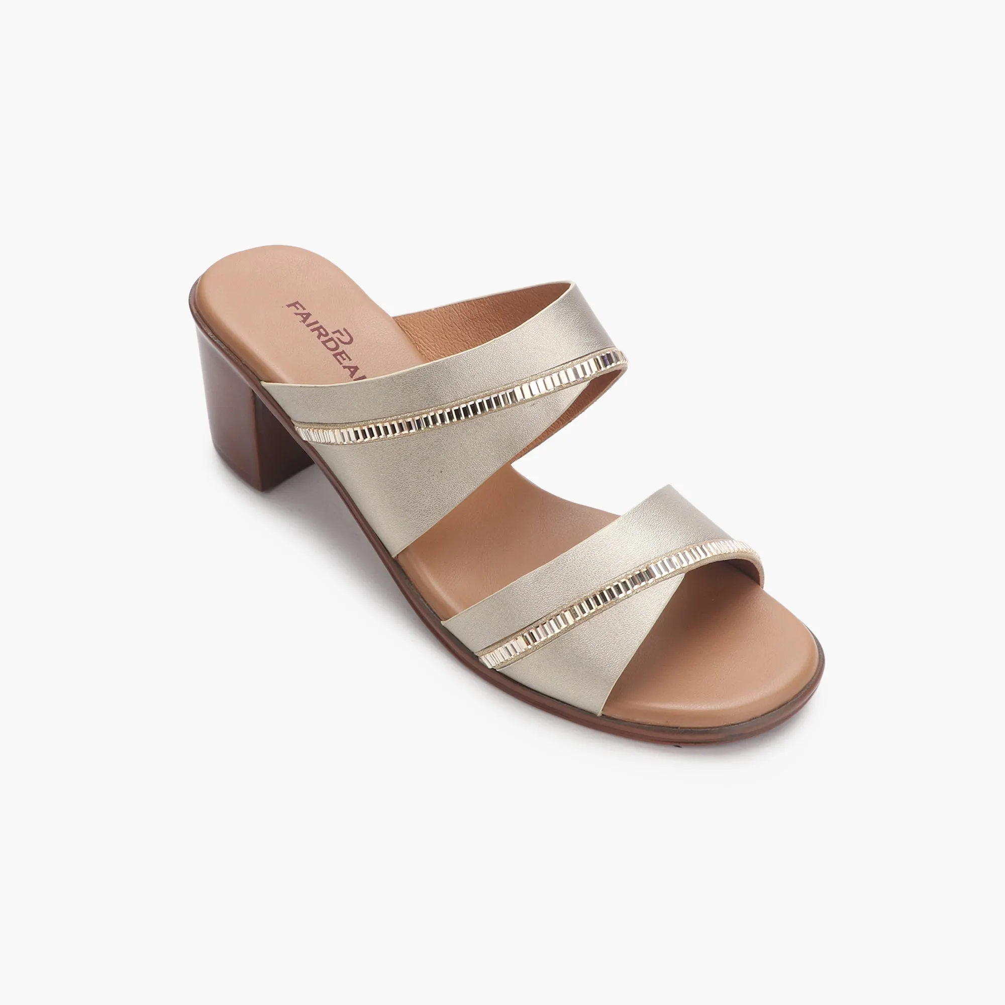 Double Strap Block Heel Sandals