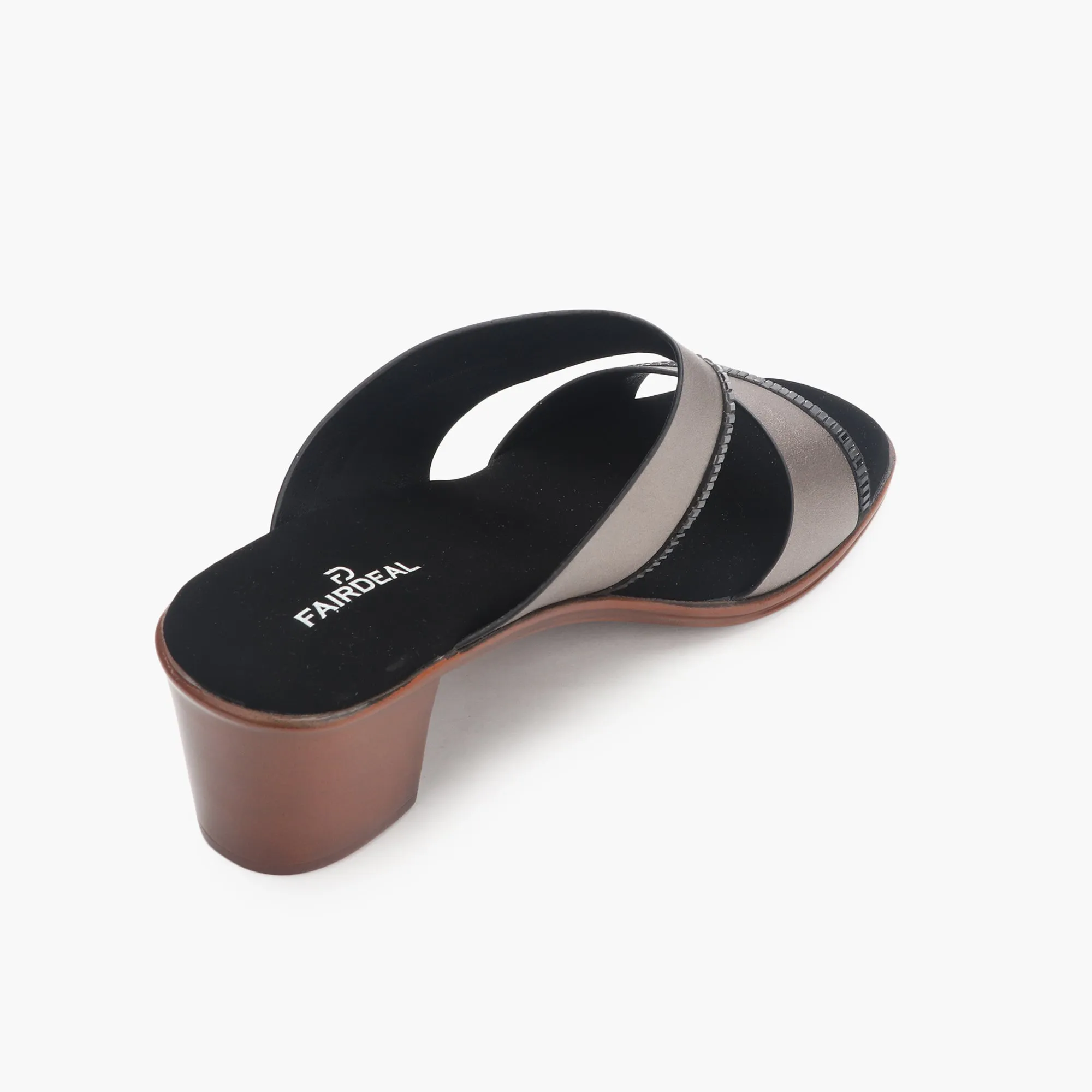Double Strap Block Heel Sandals