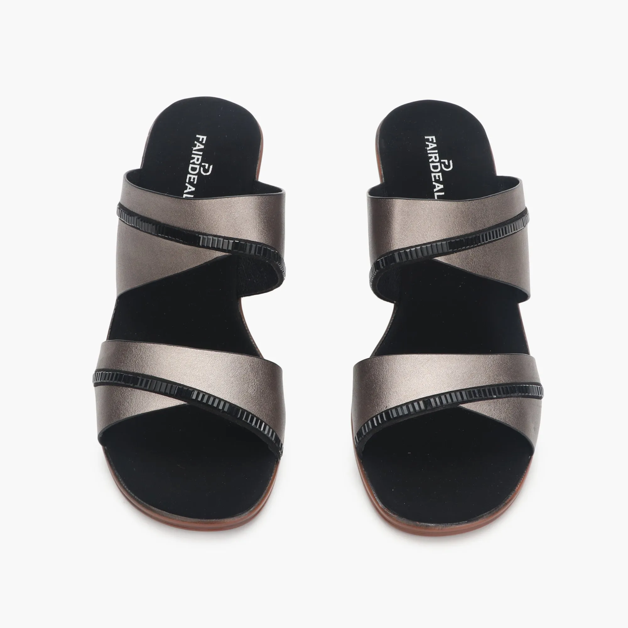 Double Strap Block Heel Sandals