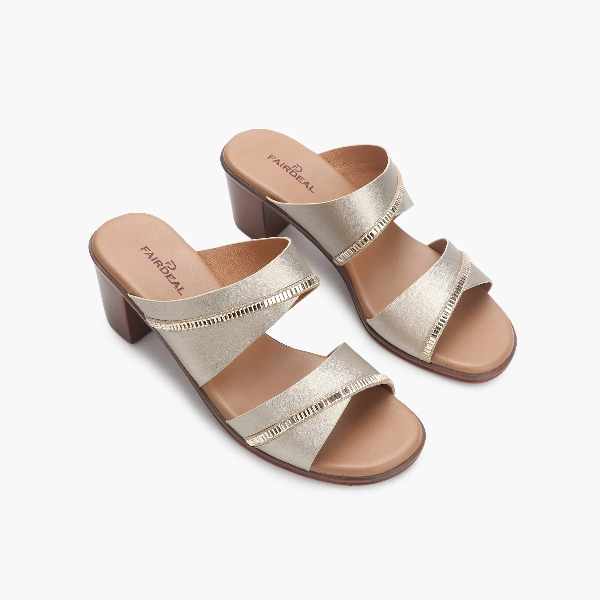 Double Strap Block Heel Sandals