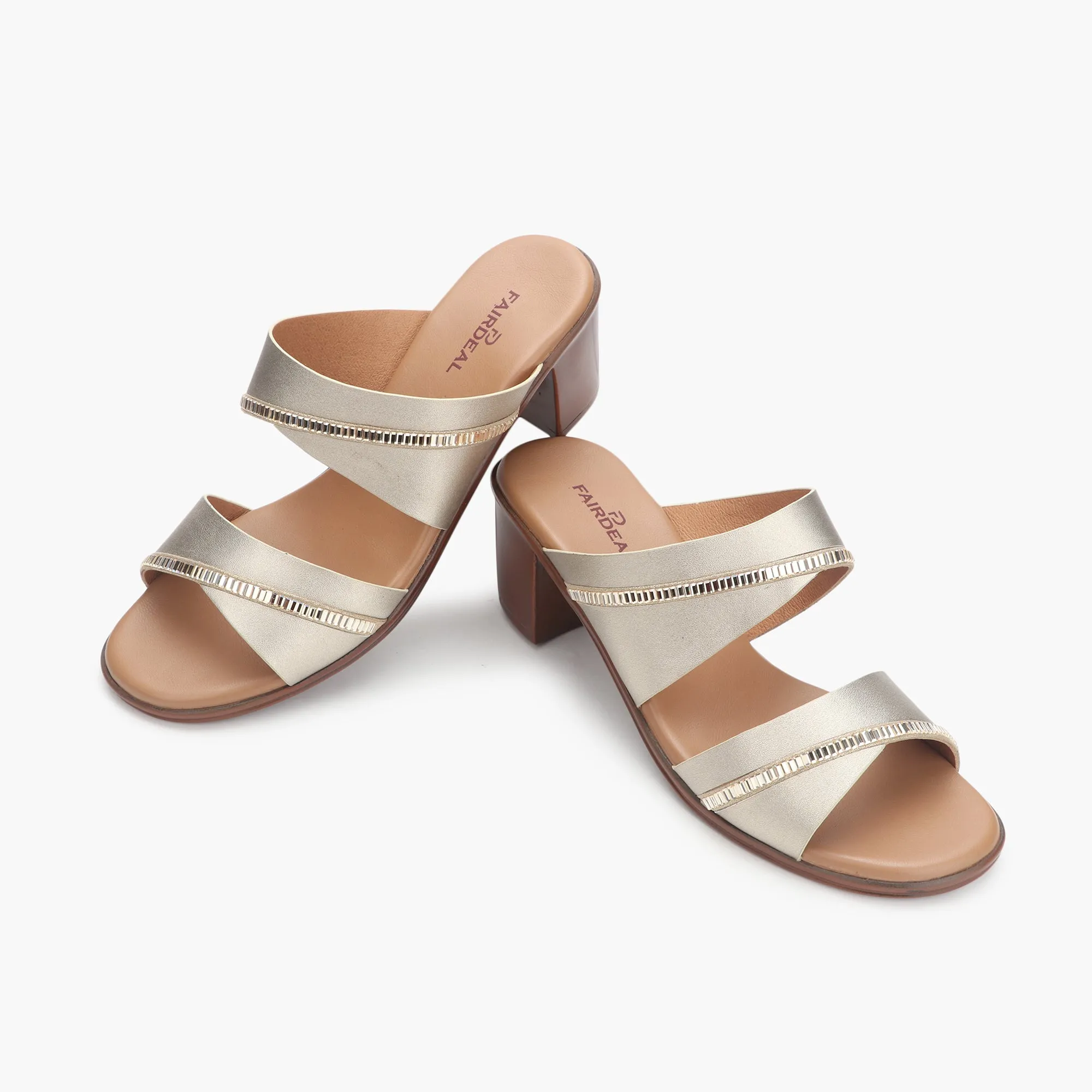 Double Strap Block Heel Sandals