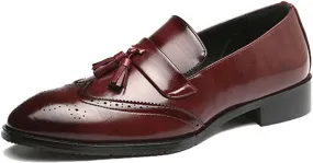 Dress Shoes for Men Leather Formal Business Oxford Derby Shoes Brogue Wingtip Retro Dress Shoes for Men