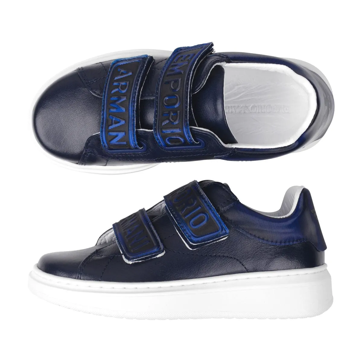 Emporio Armani Boys Trainers - Leather Trainers