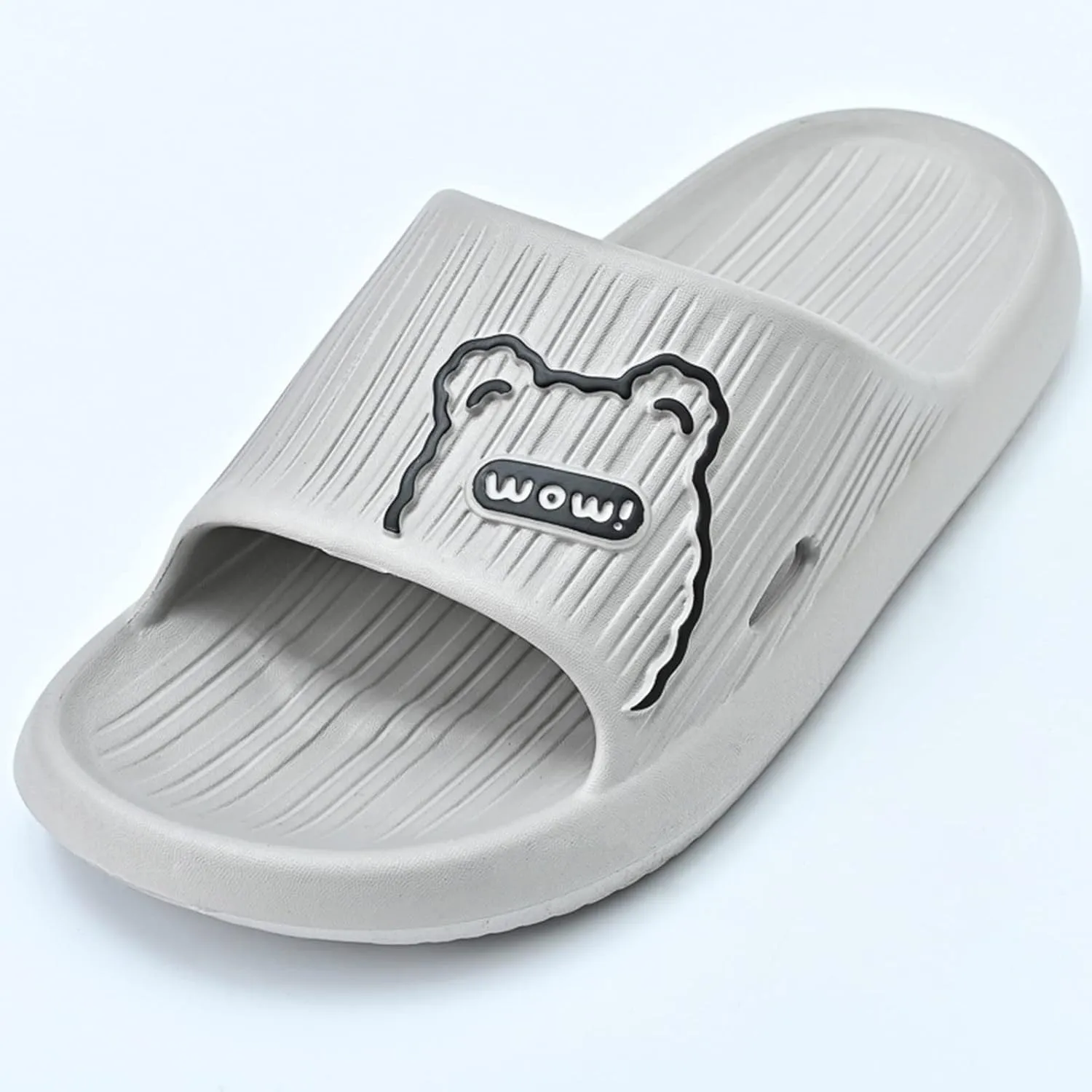 Fashion All Seasons Men Slippers Flat Bottom Non Slip Light Solid Color Simple and Comfortable Leather Slippers Men