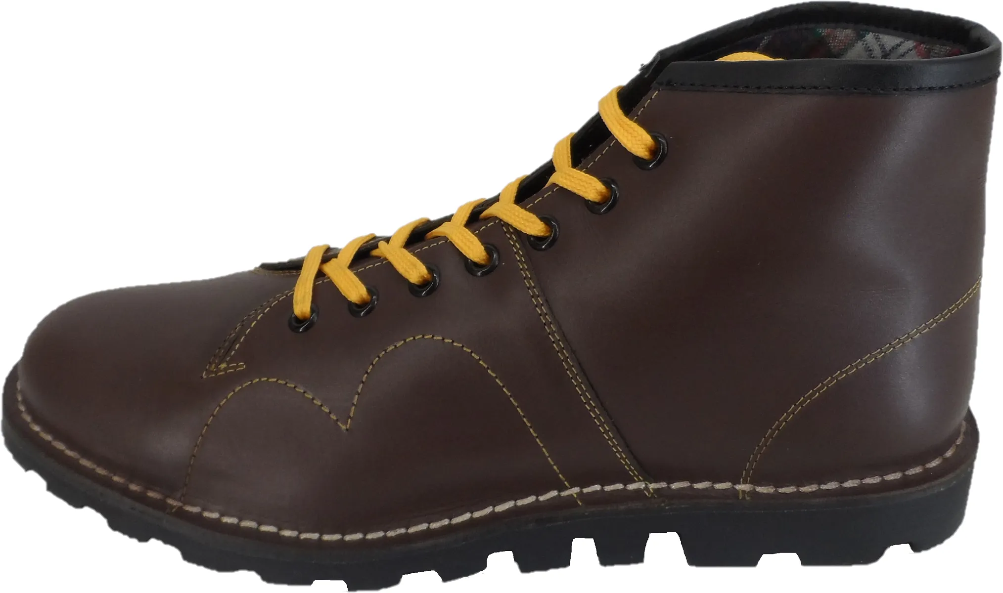 Grafters Original 1970's Style Oxblood Leather Monkey Boots
