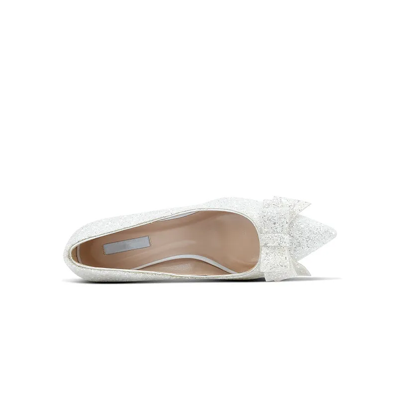High Heels wedding party ladies Pumps Pointed Toe  Shiny Shoes