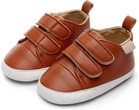 HONGTEYA Baby Boys Girls Shoes Infant Sneakers Baby Moccasins Pu Leather Soft Sole Anti-Slip Flats Toddlers First Walkers Newborn Crib Shoes Tennis Sports Shoes Outdoor Indoor