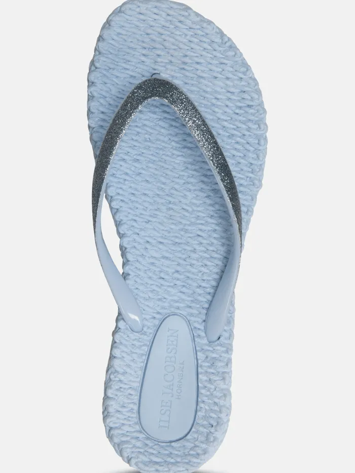 Ilse Jacobsen Women's Flip Flops With Glitter In Blue Bell CHEERFUL01 Col 658
