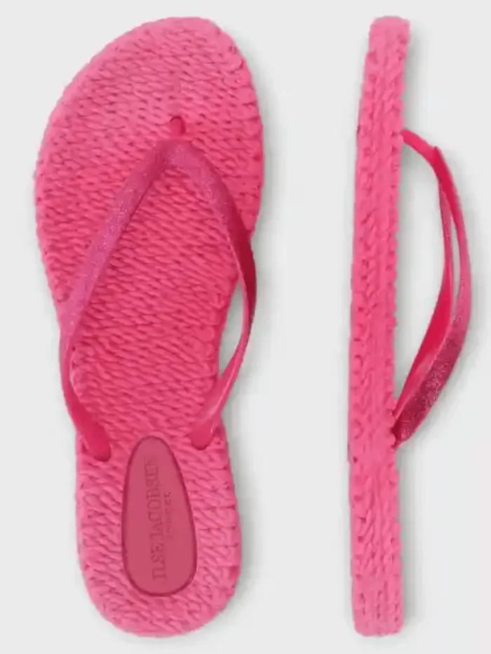 Ilse Jacobsen Women's Flip Flops With Glitter In Magenta CHEERFUL01 Col 917