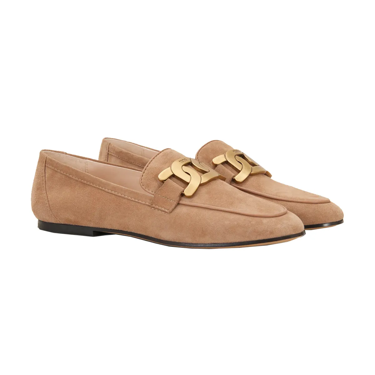Kate Chain Link Suede Loafers