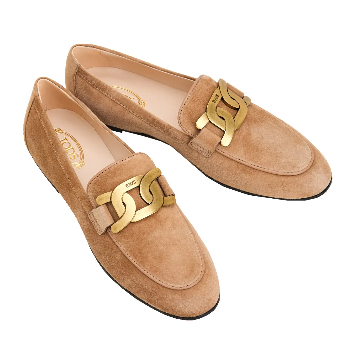 Kate Chain Link Suede Loafers