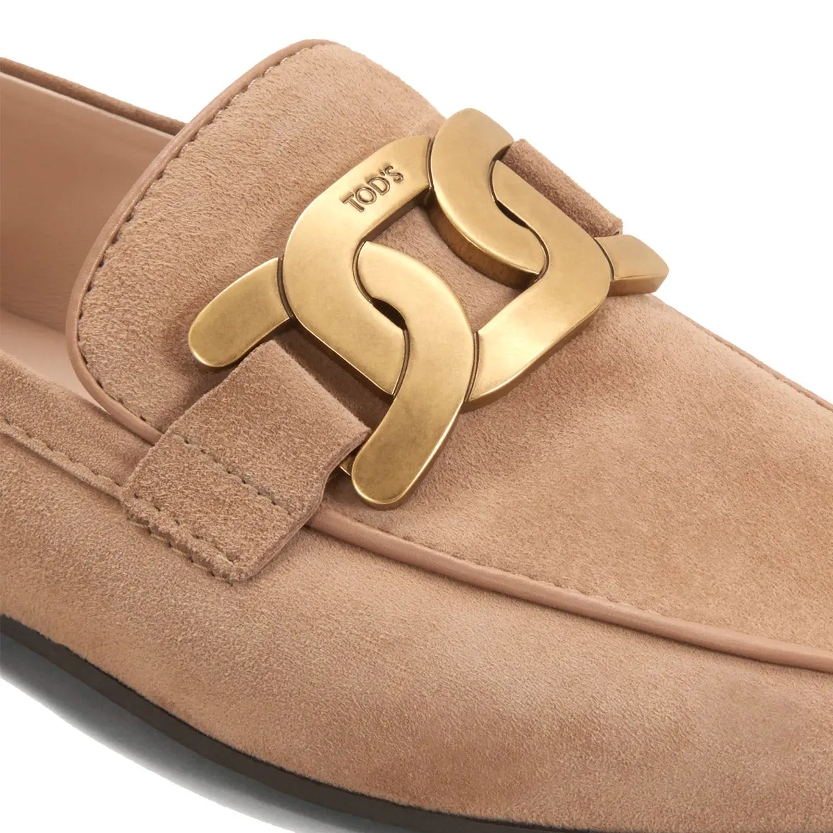 Kate Chain Link Suede Loafers