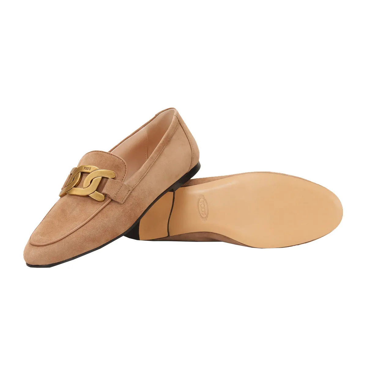 Kate Chain Link Suede Loafers