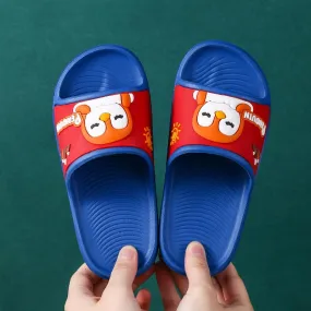 K.Bear Penguin Red Top Blue Soft Slippers 4899