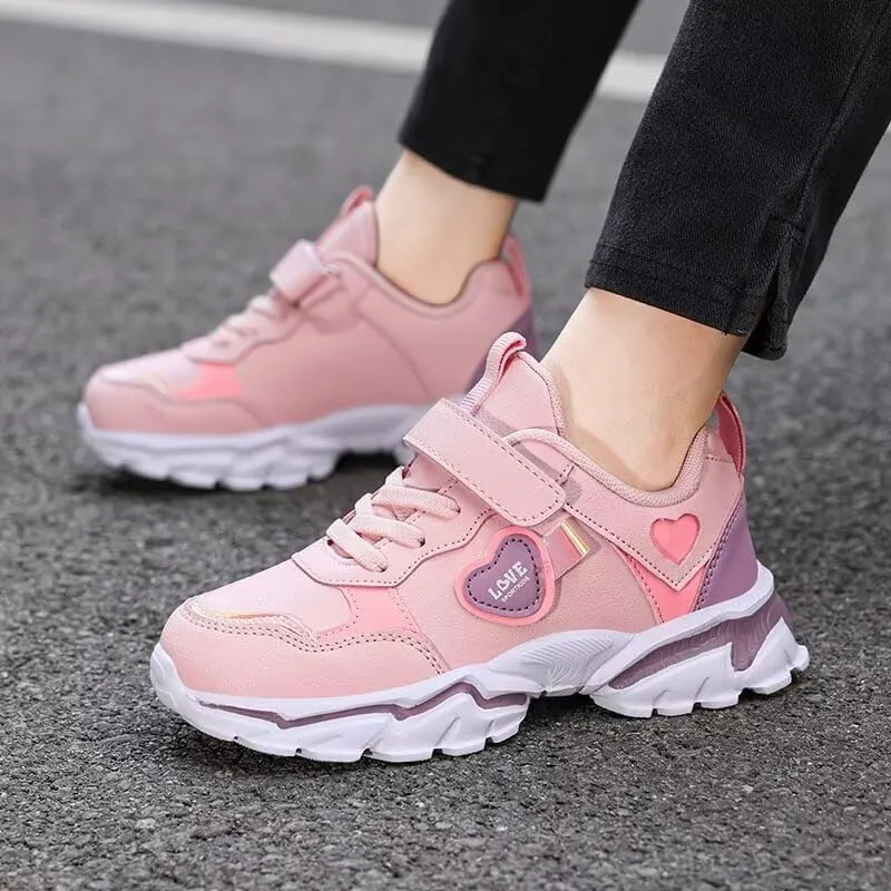 Kid Girl Fashion Lightweight Walking Sneakers for Outdoor Sport Running Travel School