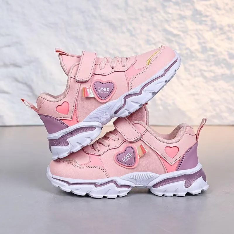 Kid Girl Fashion Lightweight Walking Sneakers for Outdoor Sport Running Travel School