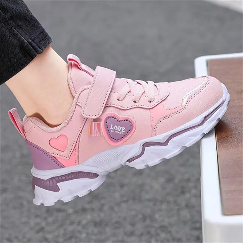 Kid Girl Fashion Lightweight Walking Sneakers for Outdoor Sport Running Travel School