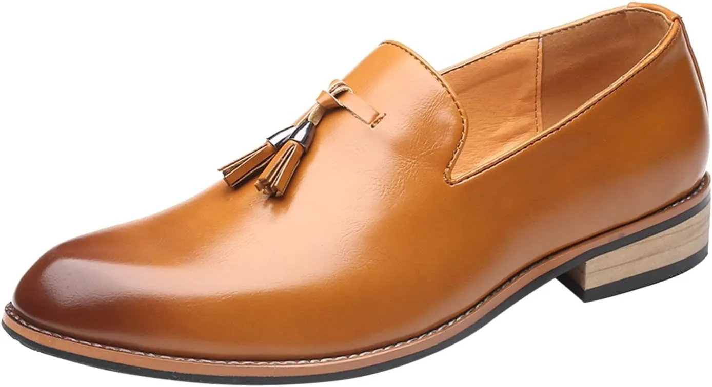 Leather Shoes for Men Comfort Soft Fashion Dress Sneakers Loafers Working Driving Walking Dress Sneakers Shoe