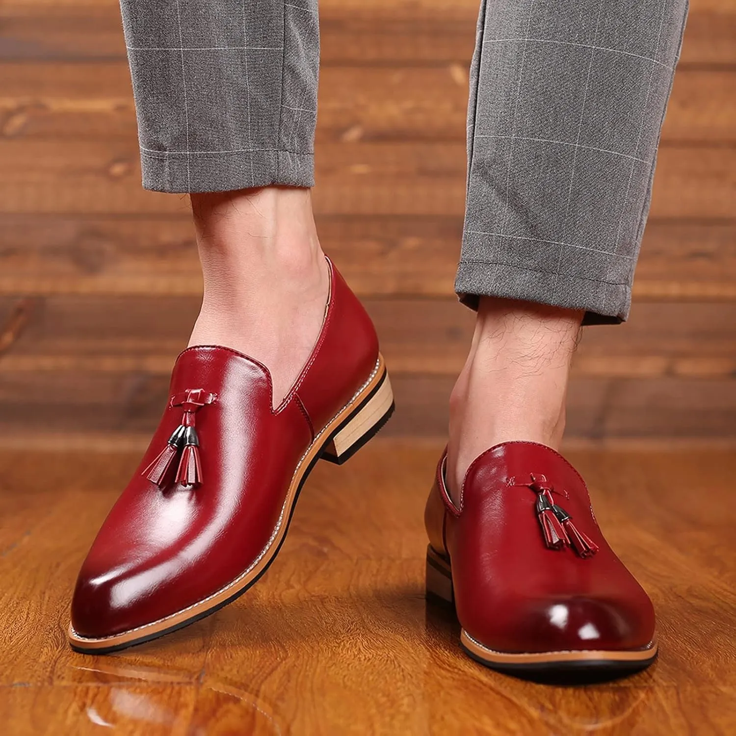 Leather Shoes for Men Comfort Soft Fashion Dress Sneakers Loafers Working Driving Walking Dress Sneakers Shoe