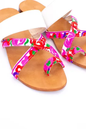 LEATHER STRING SANDALS INGA
