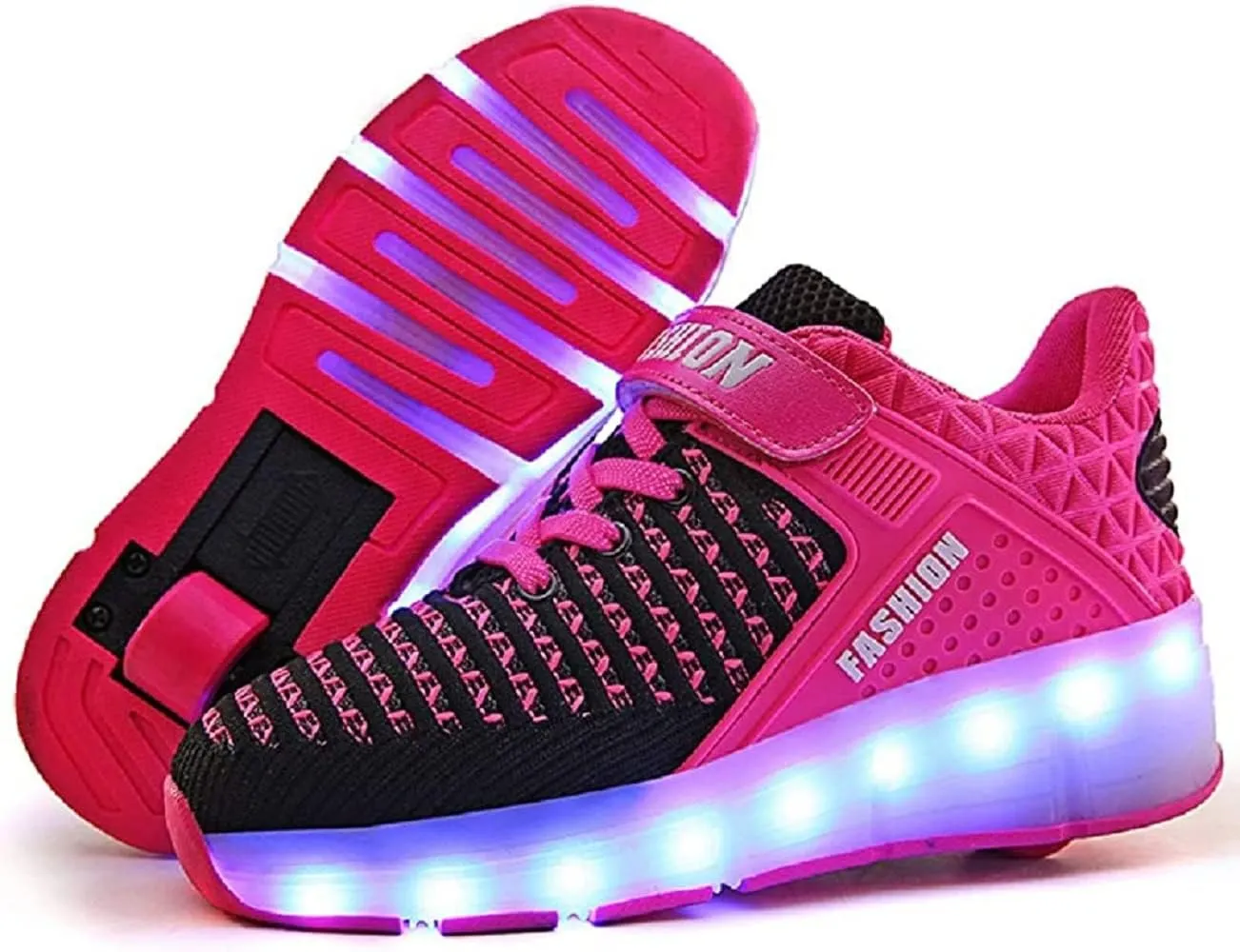 LED Light Up Roller Skates for Kids - Boys & Girls Shoes with Wheels - Colorful Light Shoes
