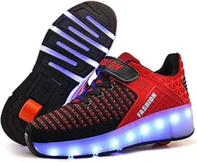 LED Light Up Roller Skates for Kids - Boys & Girls Shoes with Wheels - Colorful Light Shoes