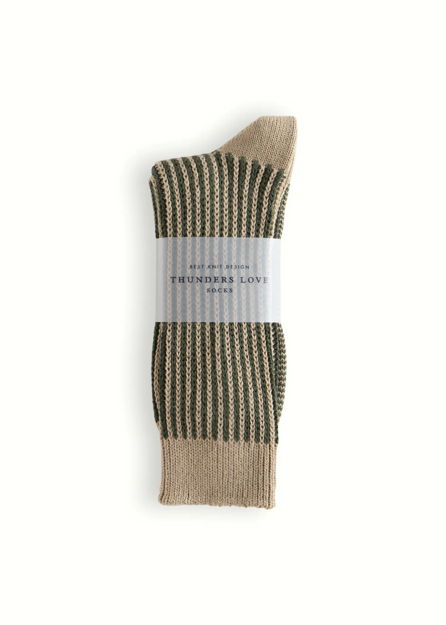 LINK COLLECTION Vertical Green Socks