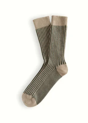 LINK COLLECTION Vertical Green Socks