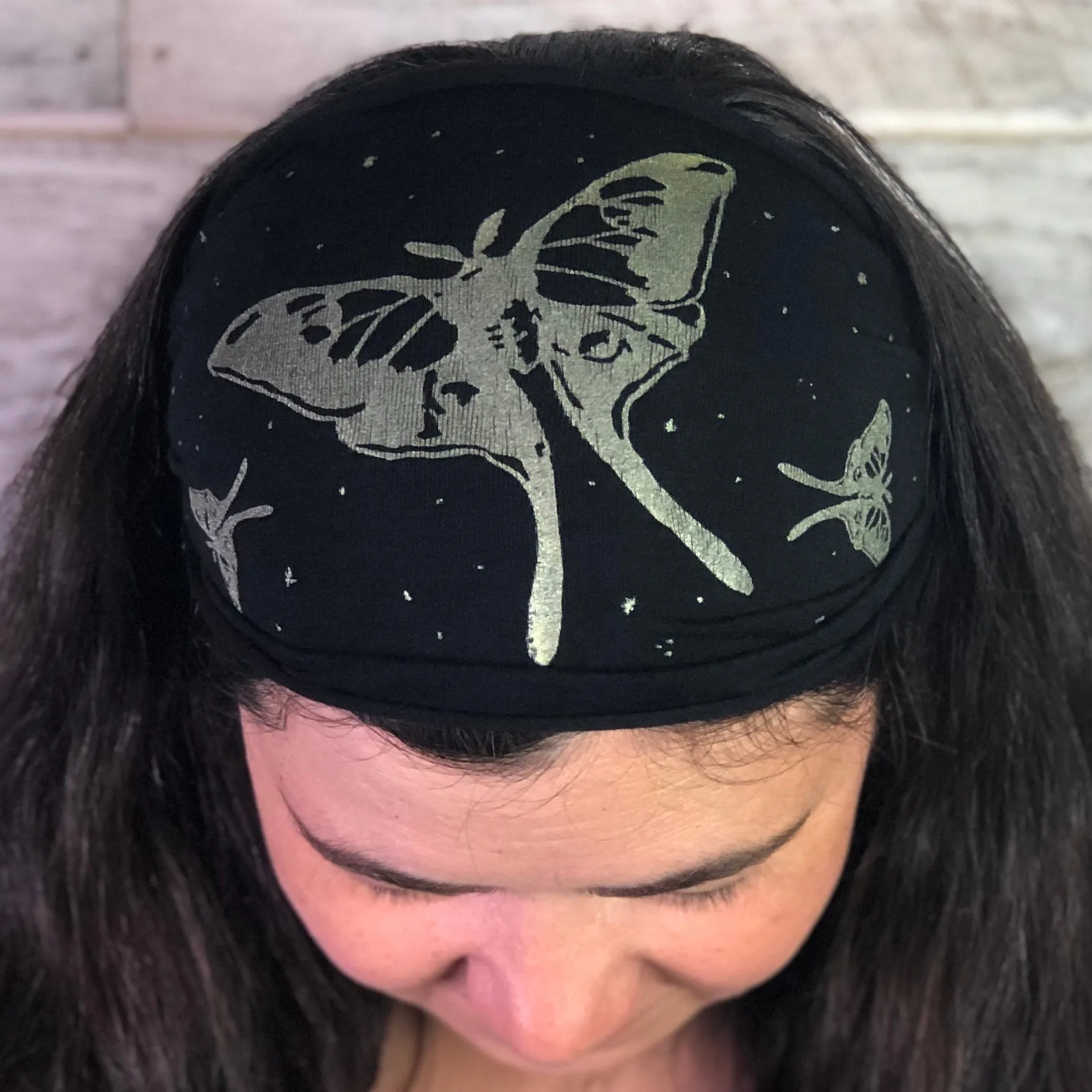 Luna Moth Headband - Black