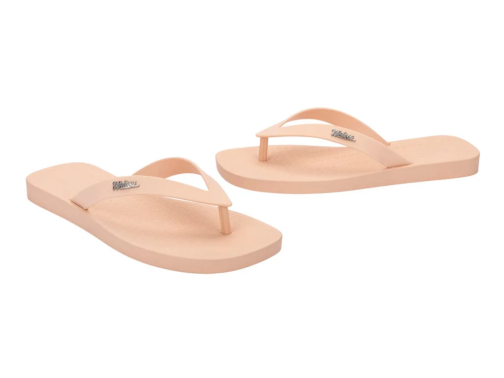 Melissa Sun Long Beach AD Flat Beige Flipflops For Women