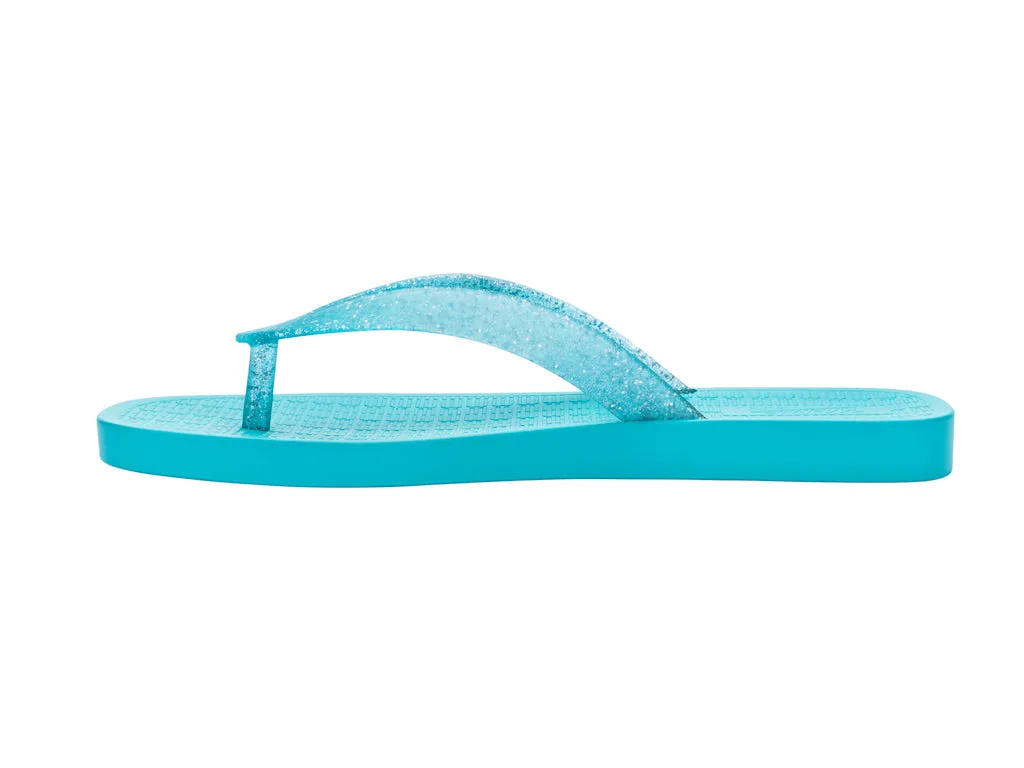 Melissa Sun Long Beach AD Flat Blue Flipflops For Women