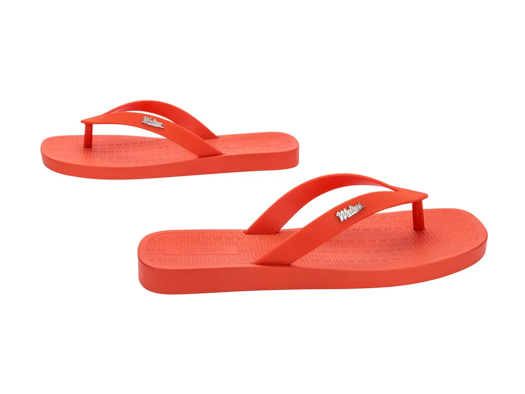 Melissa Sun Long Beach AD Flat Red Flipflops For Women