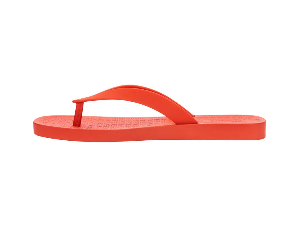 Melissa Sun Long Beach AD Flat Red Flipflops For Women